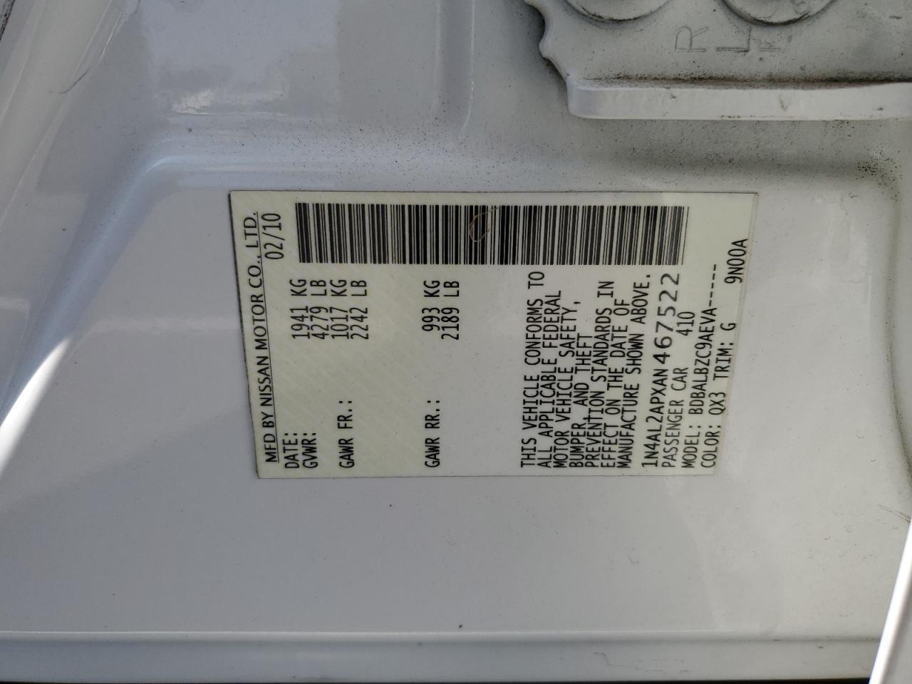 Nissan Altima Base Image 12