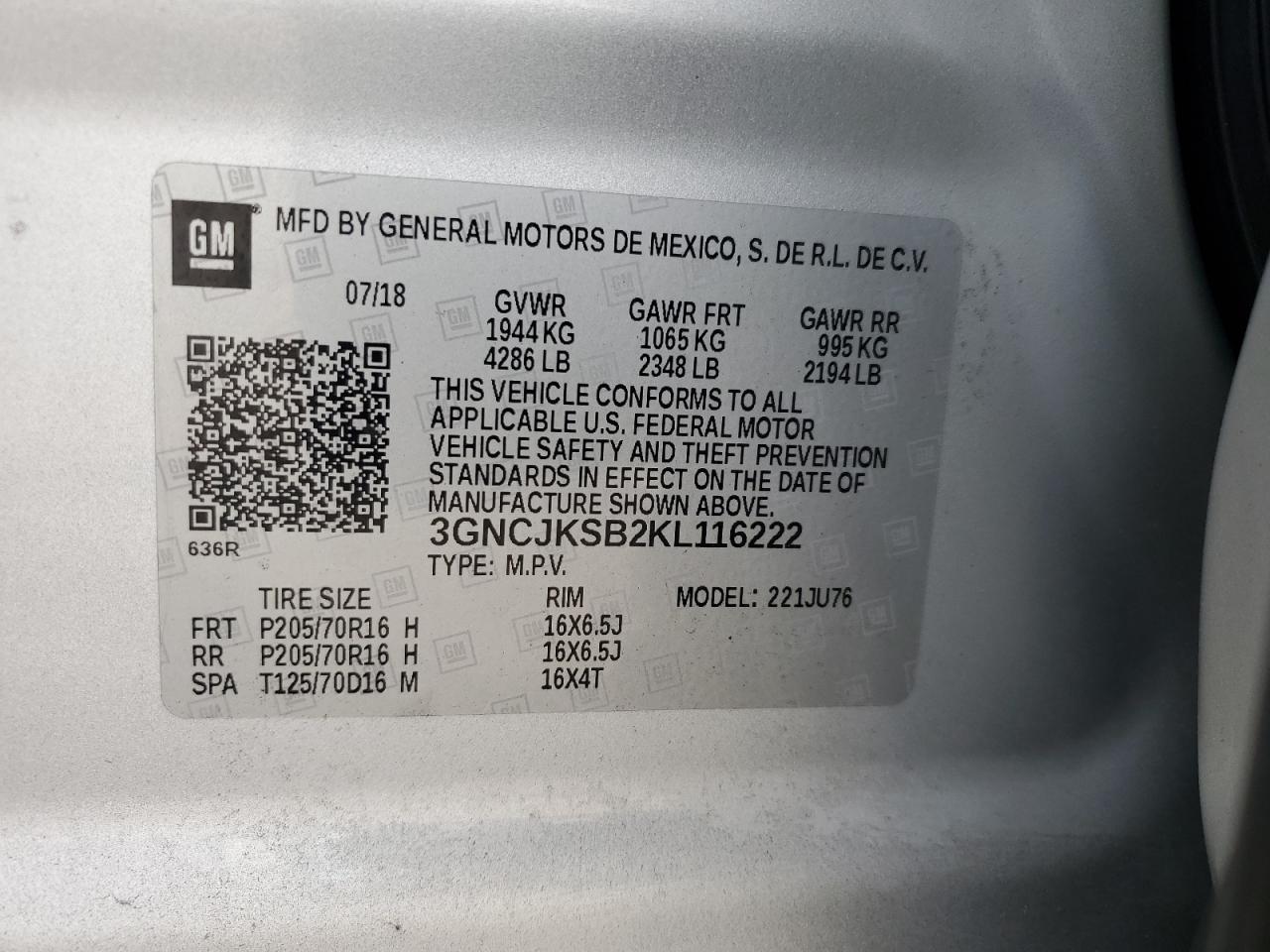 Chevrolet Trax Ls Image 11