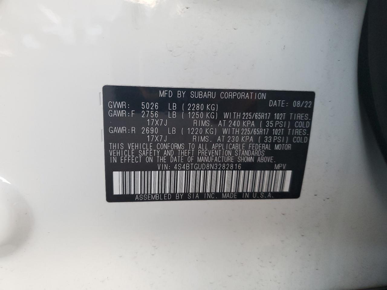 Subaru Outback Wilderness Image 12