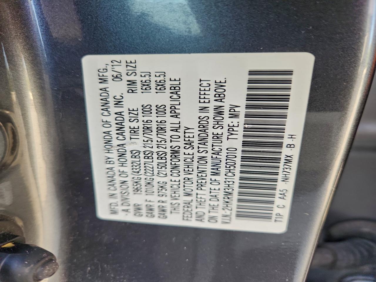 Honda Crv Lx Image 12