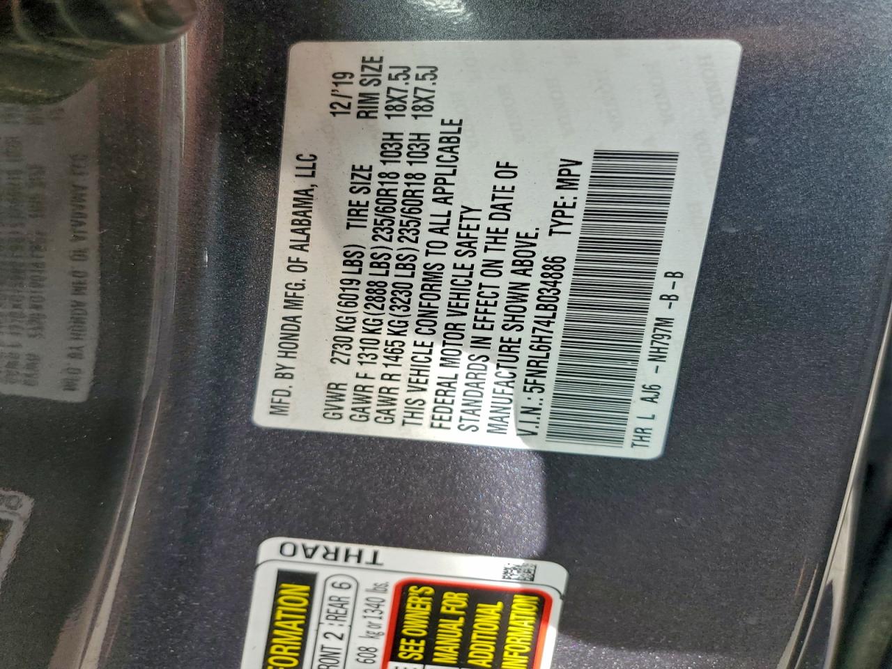 Honda Odyssey Exl Image 10