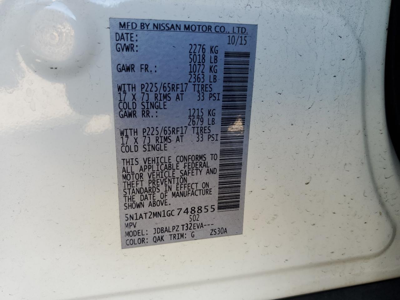 Nissan Rogue S Image 9