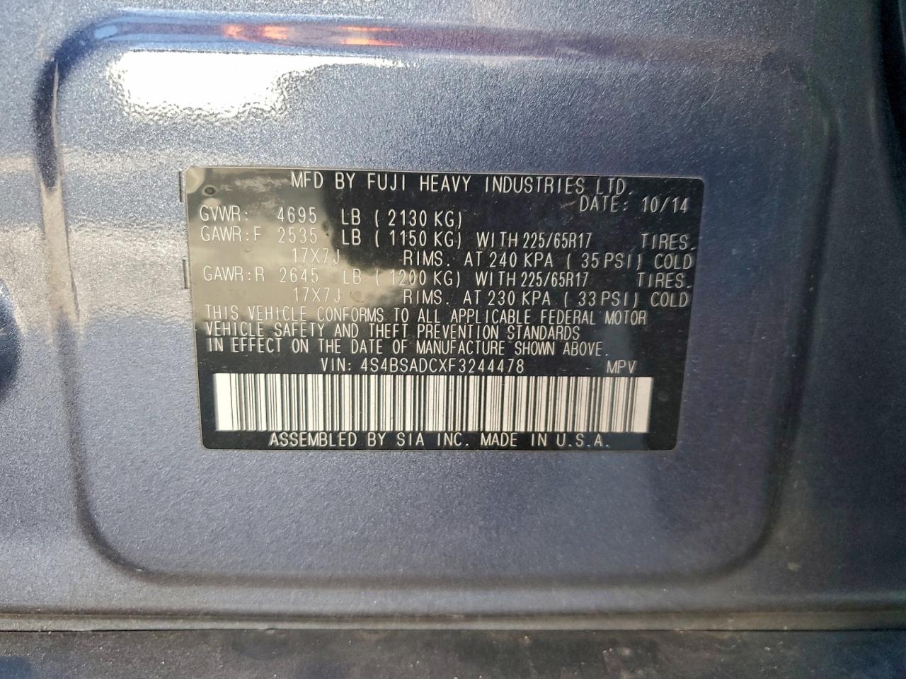 Subaru Outback 2.5i Premium Image 7