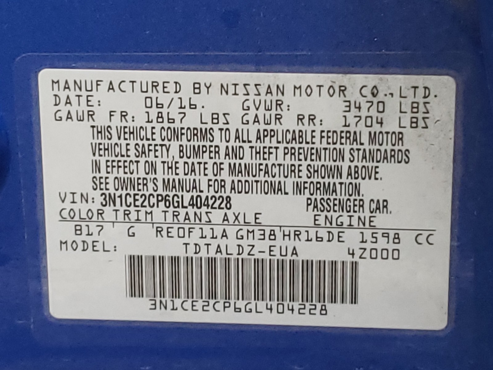 Nissan Versa S Image 8